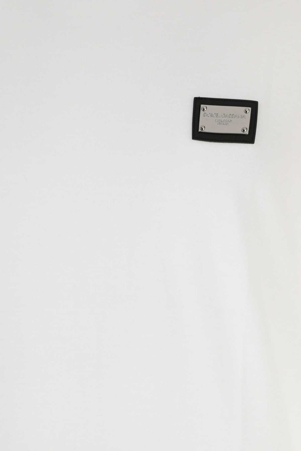 Dolce & Gabbana Logo-Patch Cotton T-Shirt — White
