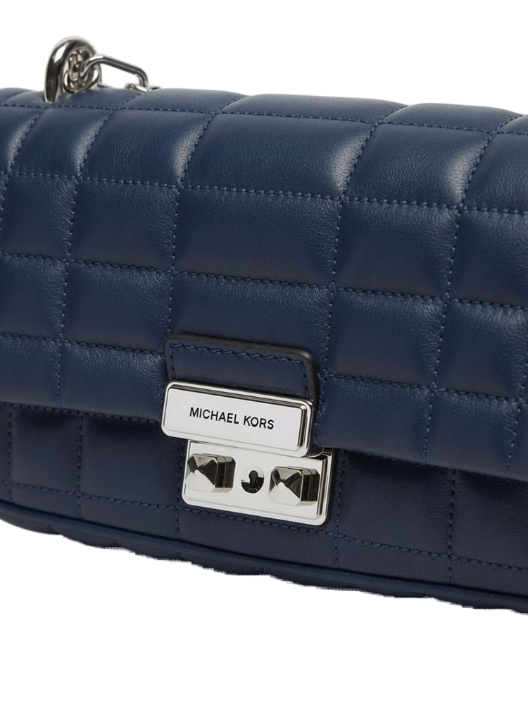 Michael Kors Quilted Leather Crossbody Bag — Navy