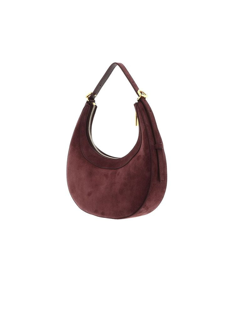 Coccinelle Suede and Leather Hobo Bag — Purple