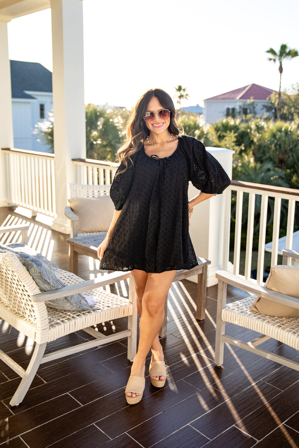 FINAL SALE - Delicate Charm Eyelet Romper