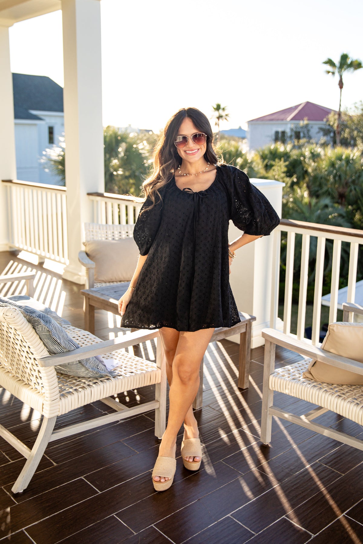 FINAL SALE - Delicate Charm Eyelet Romper