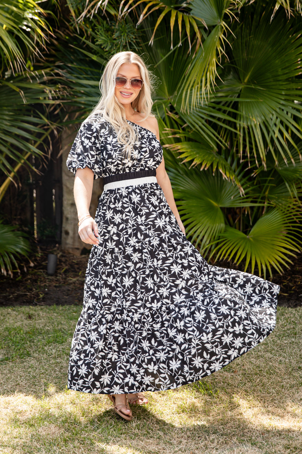 As Time Flies Floral Maxi Dress