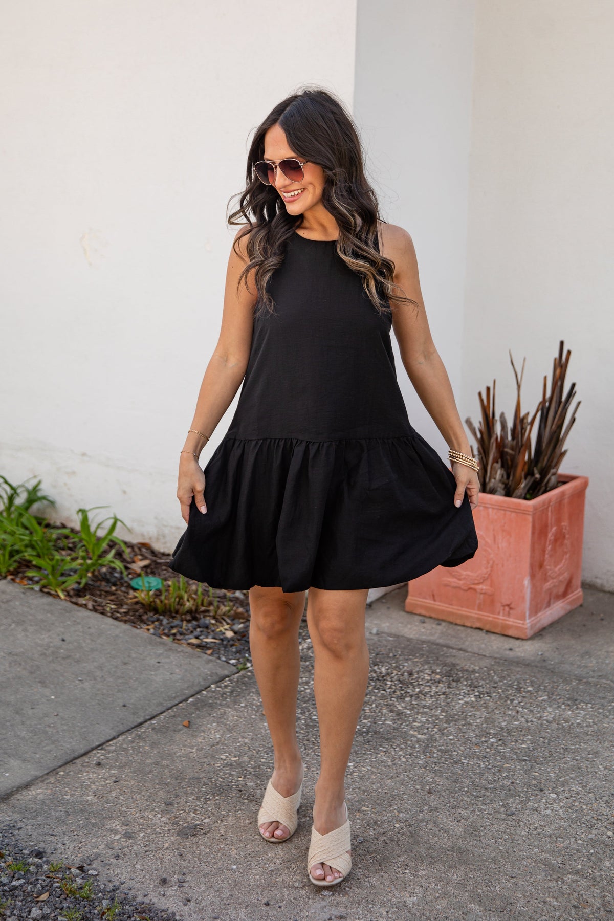 City After Dark Black Mini Dress