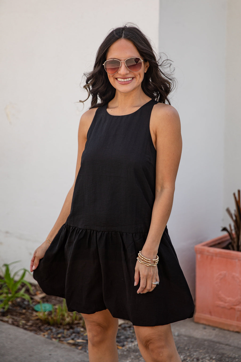 City After Dark Black Mini Dress