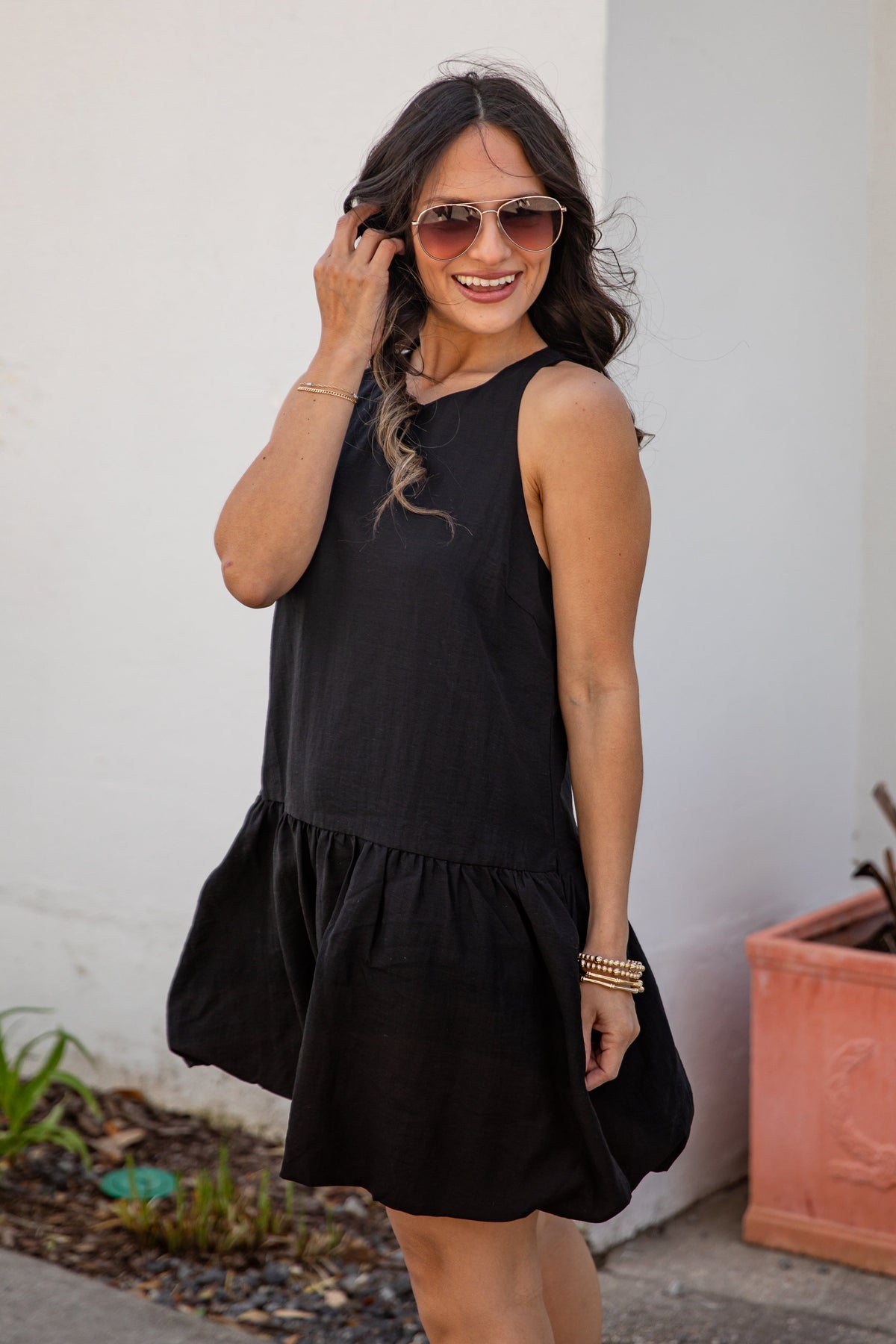City After Dark Black Mini Dress