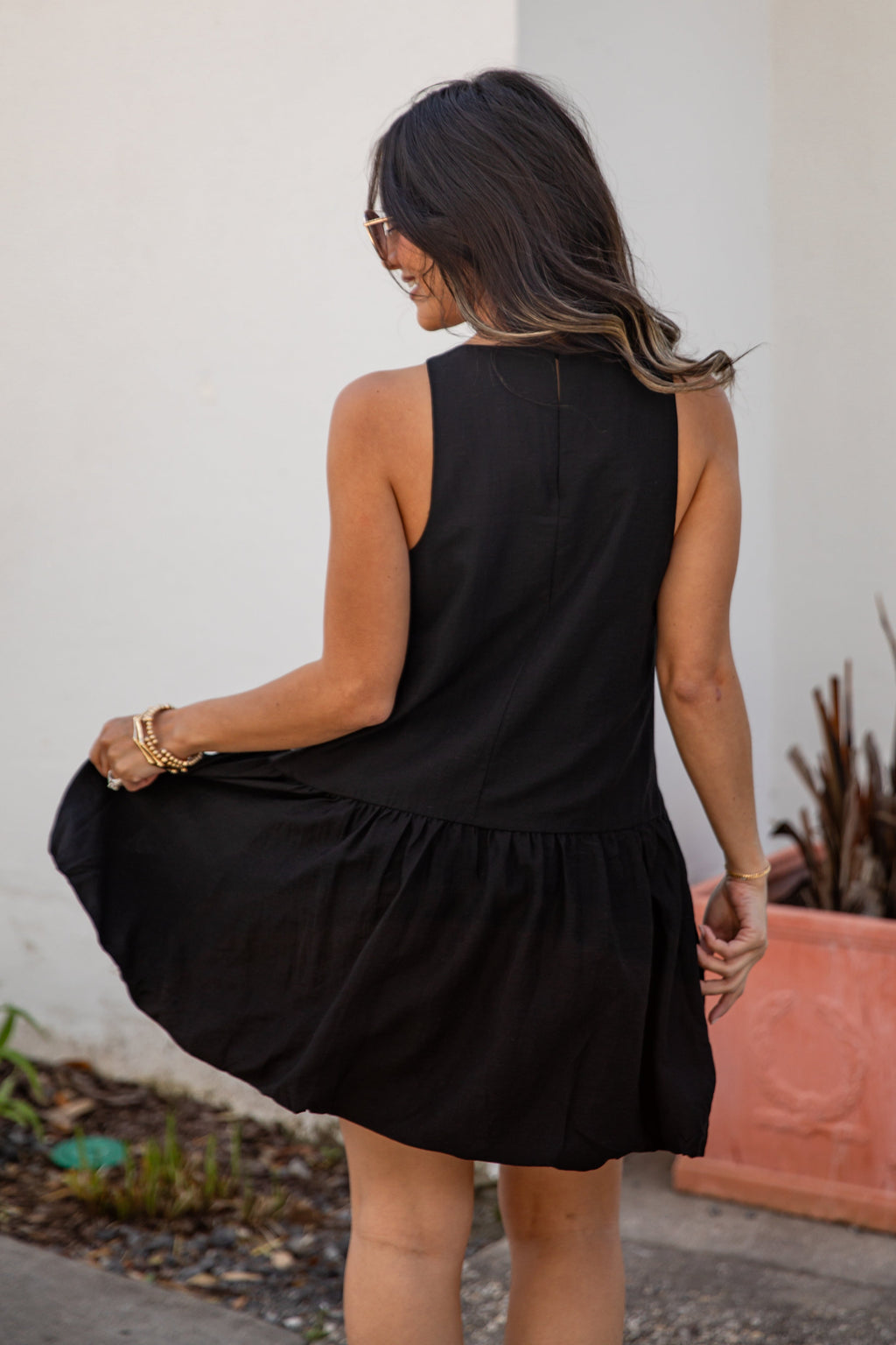 City After Dark Black Mini Dress