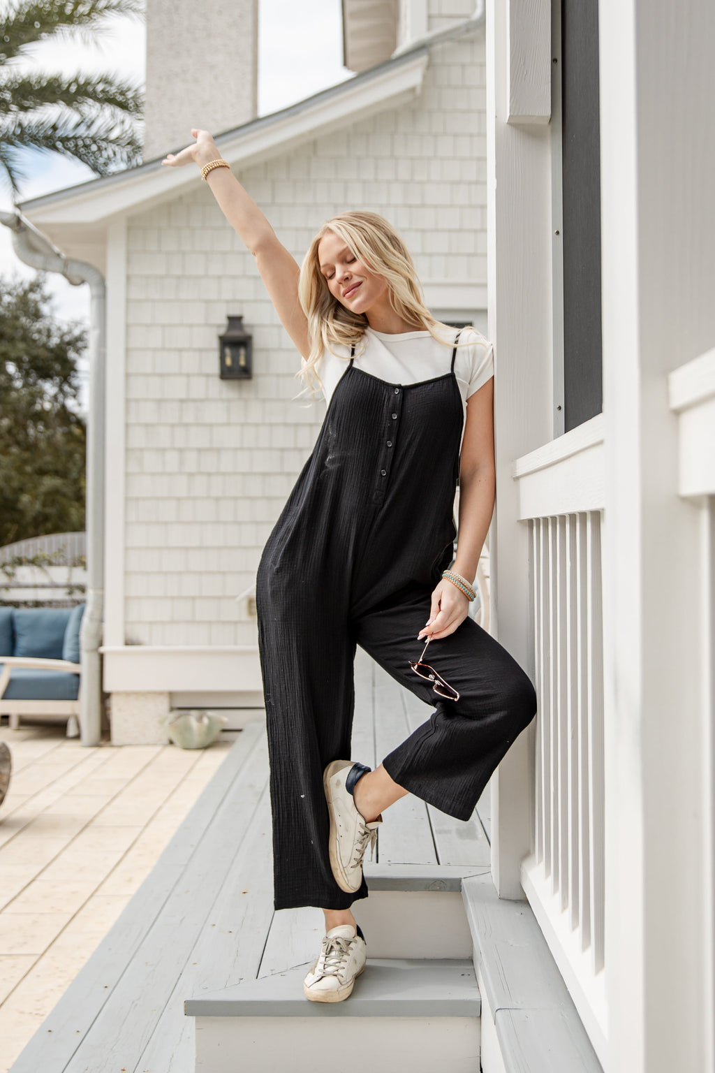 FINAL SALE - Charmed Moment Relaxed Jumpsuit