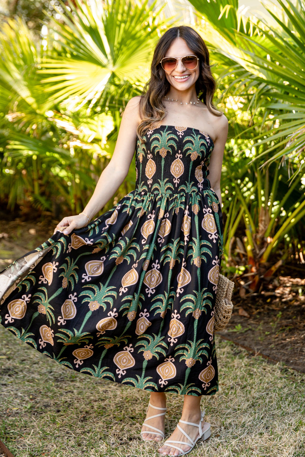 FINAL SALE - Chic Essential Strapless Smocked Black Maxi Dress