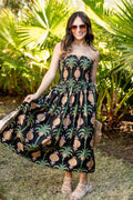 FINAL SALE - Chic Essential Strapless Smocked Black Maxi Dress