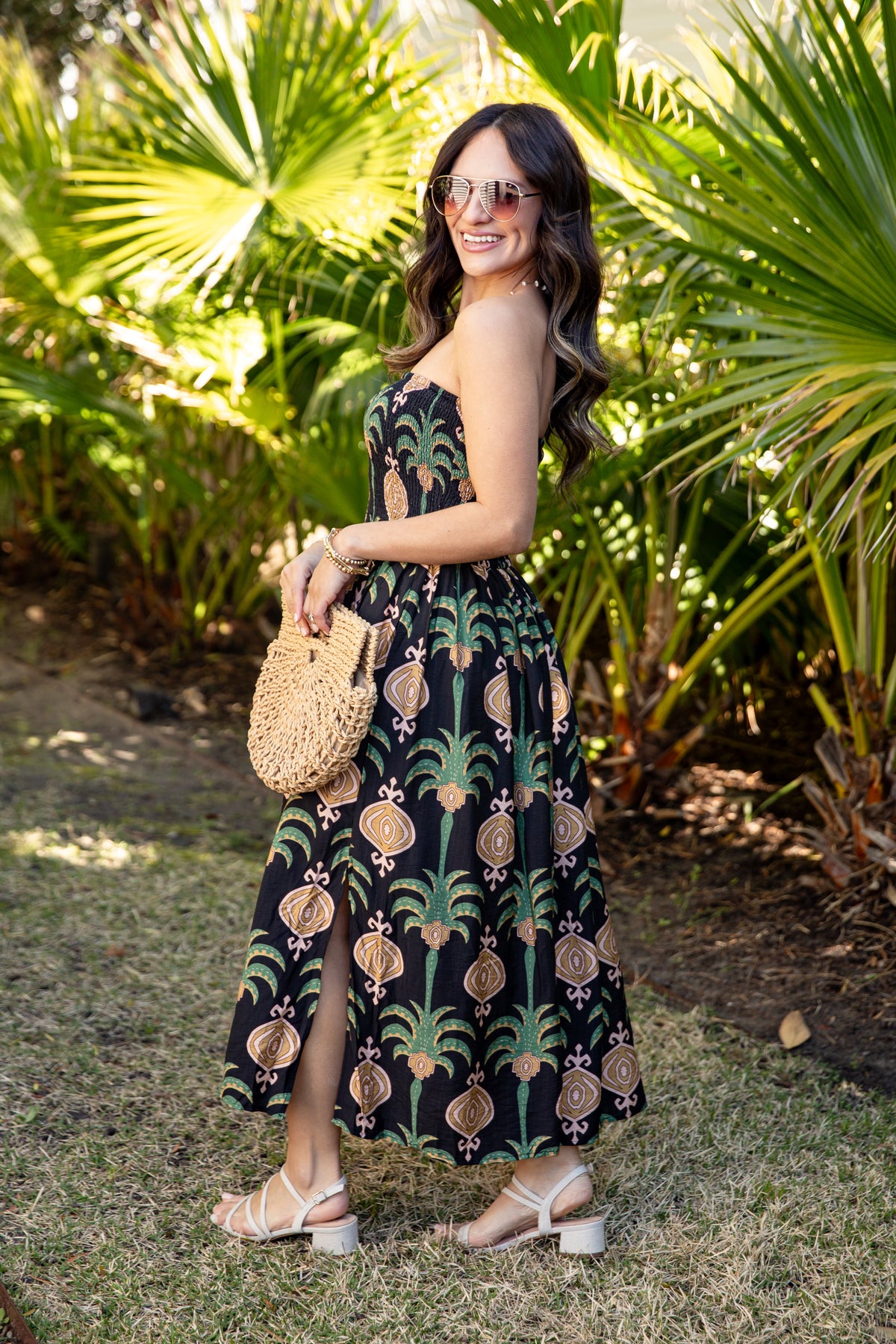 FINAL SALE - Chic Essential Strapless Smocked Black Maxi Dress