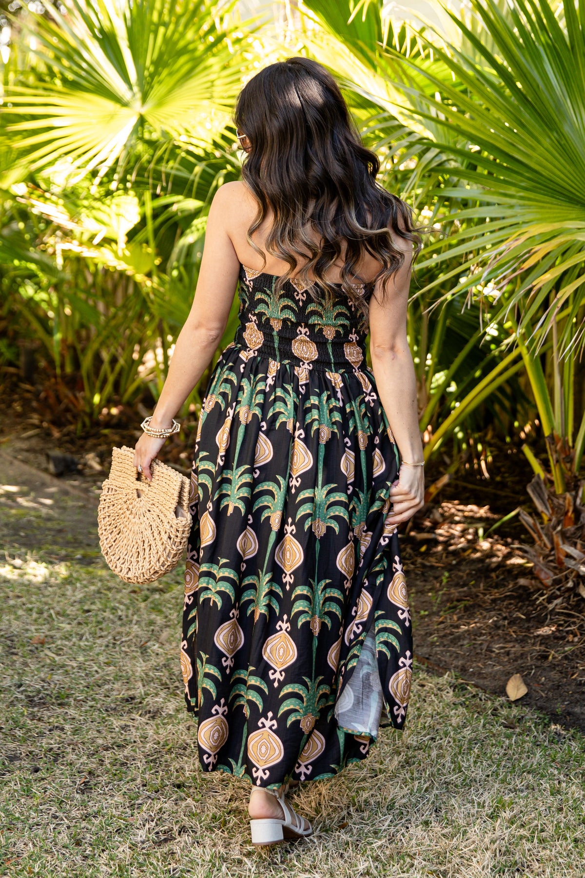 FINAL SALE - Chic Essential Strapless Smocked Black Maxi Dress