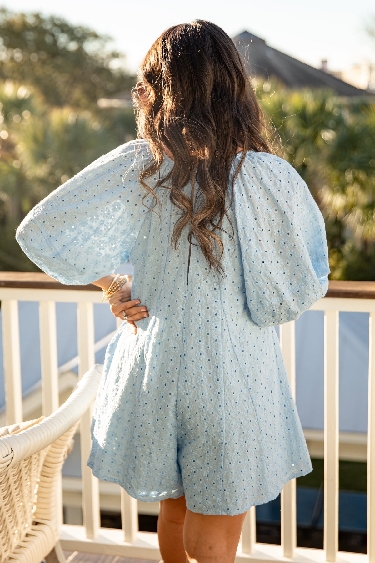 FINAL SALE - Delicate Charm Eyelet Romper