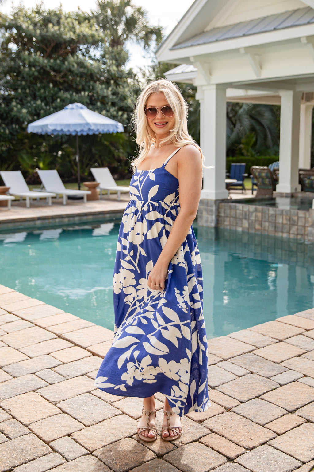 Forever In Blue Floral Maxi Dress