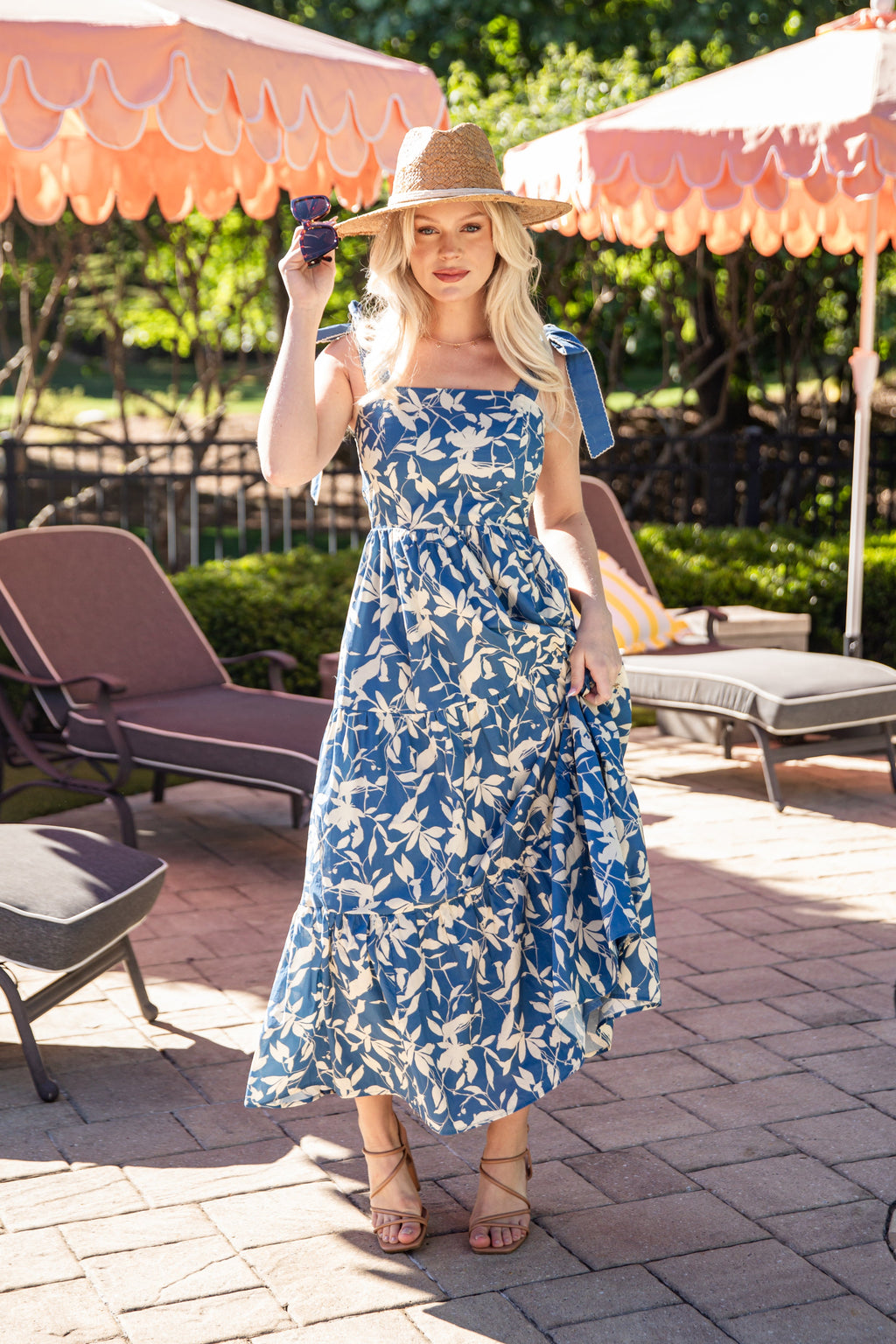 Coastal Romance Floral Maxi Dress