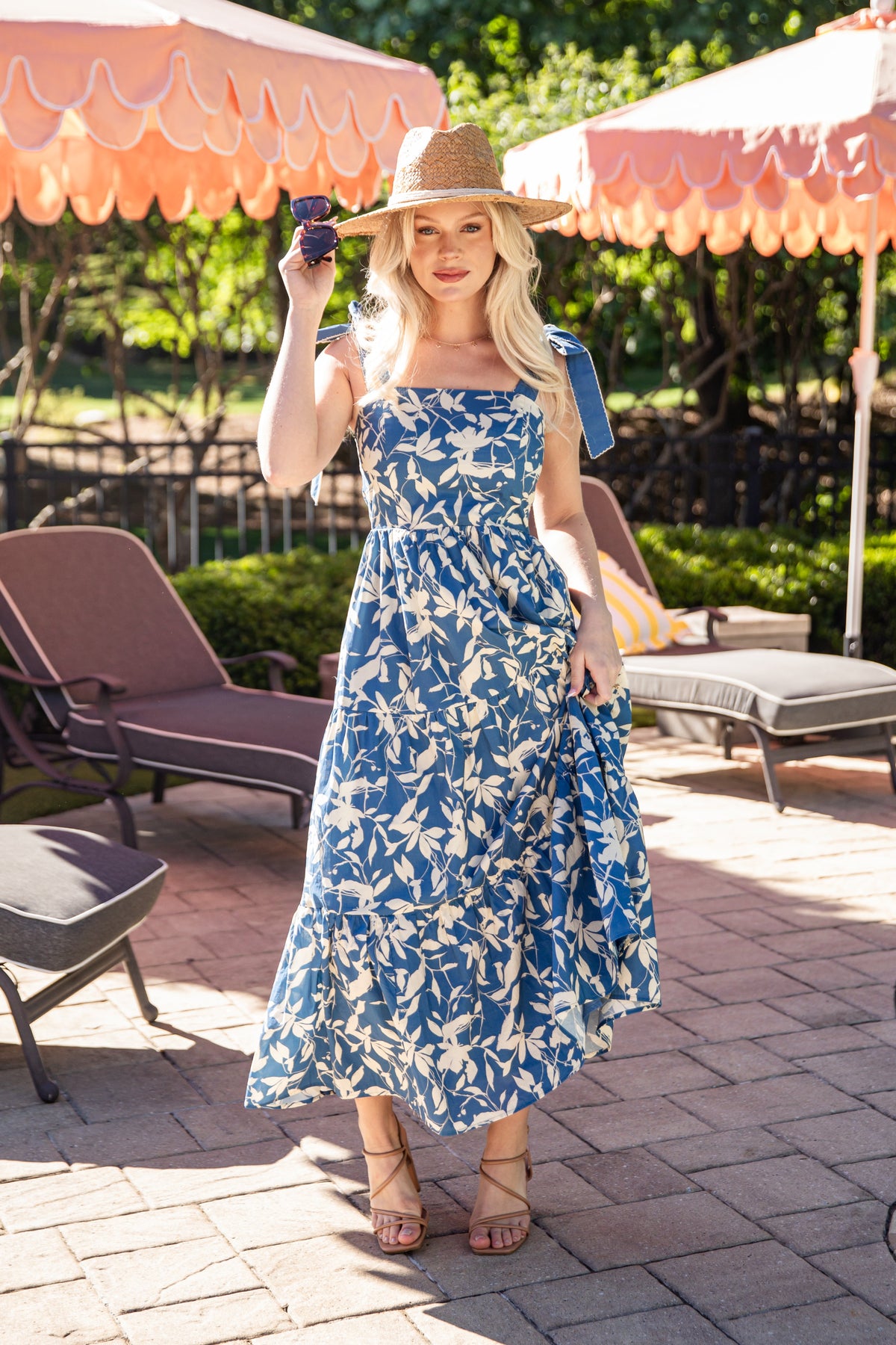 Coastal Romance Floral Maxi Dress