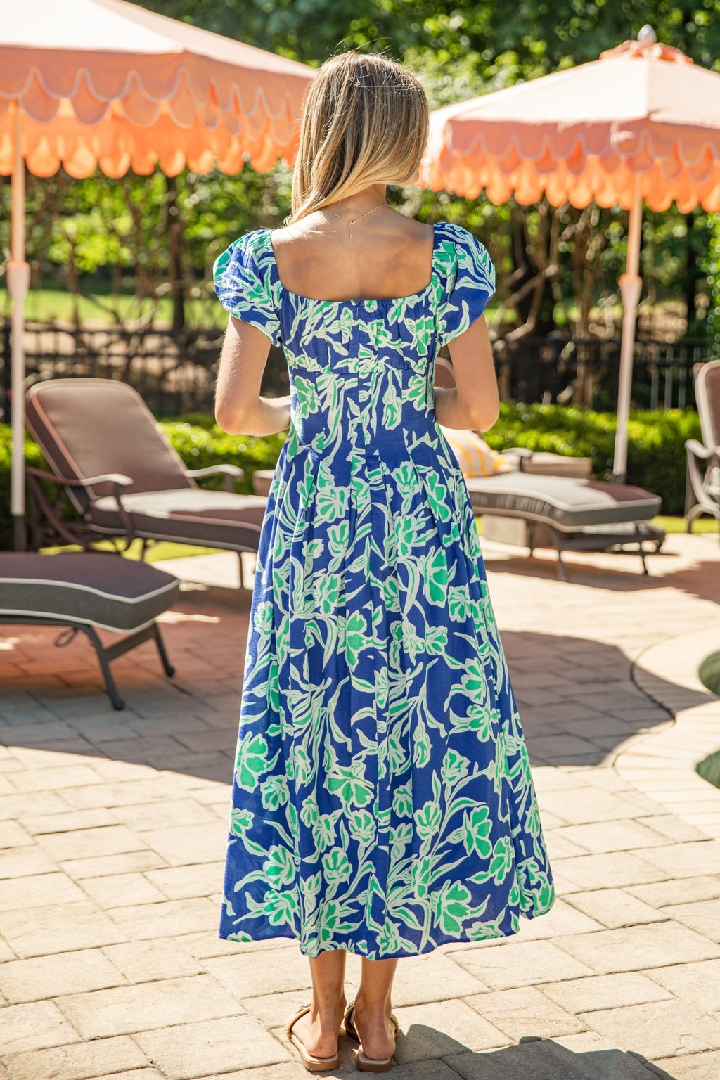 Capri Bloom Blue Floral Maxi Dress