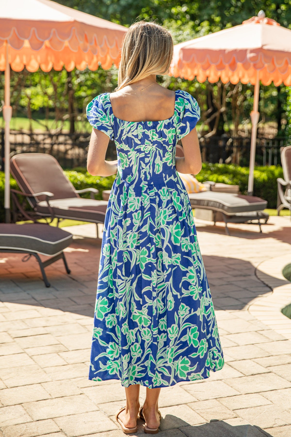 Capri Bloom Blue Floral Maxi Dress