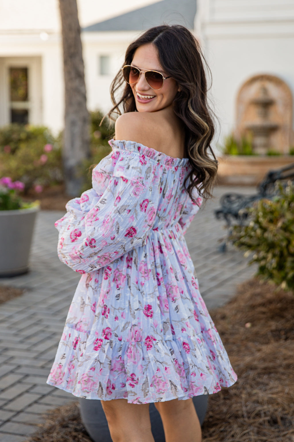 Sweetest Occasion Blue Floral Mini Dress