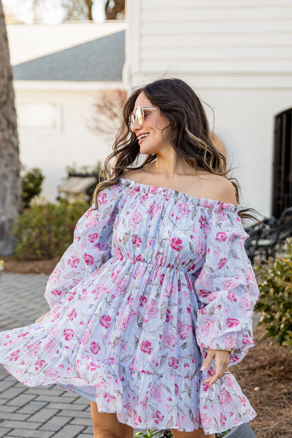 Sweetest Occasion Blue Floral Mini Dress