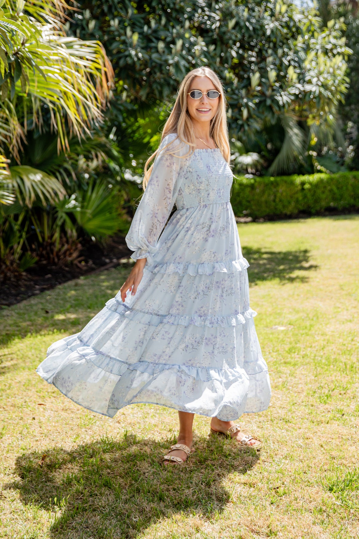 Garden Party Smocked Floral Maxi Dress