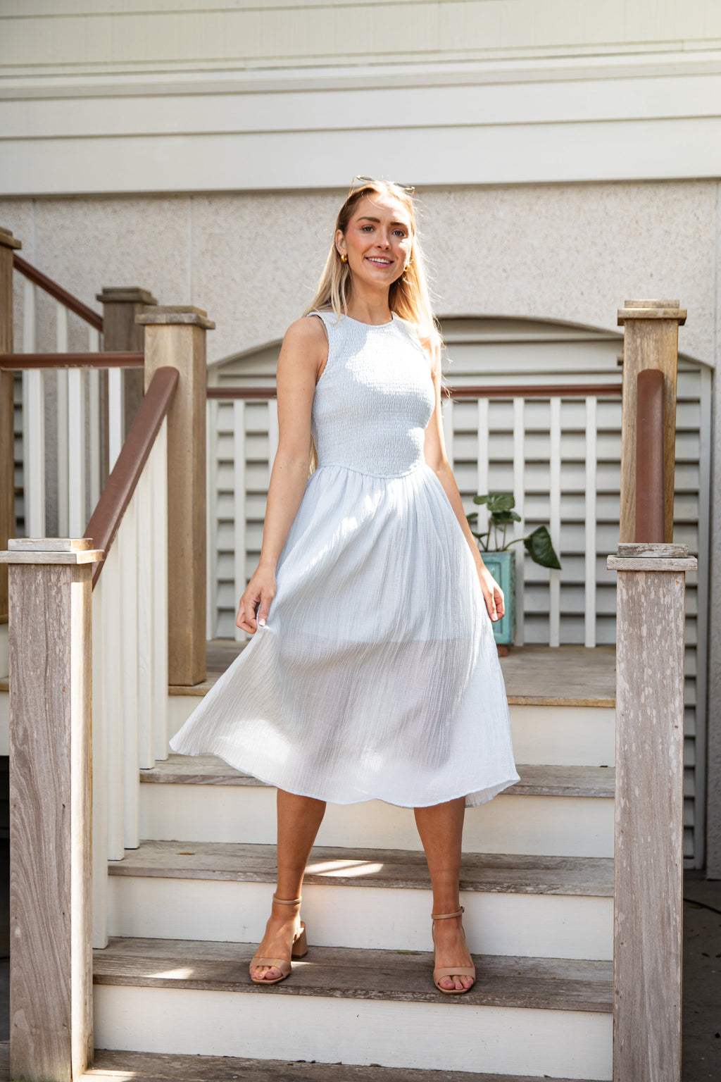 FINAL SALE - Storybook Stroll Smocked Midi Dress