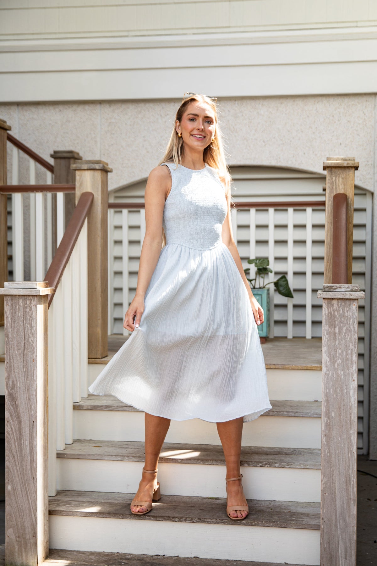 FINAL SALE - Storybook Stroll Smocked Midi Dress
