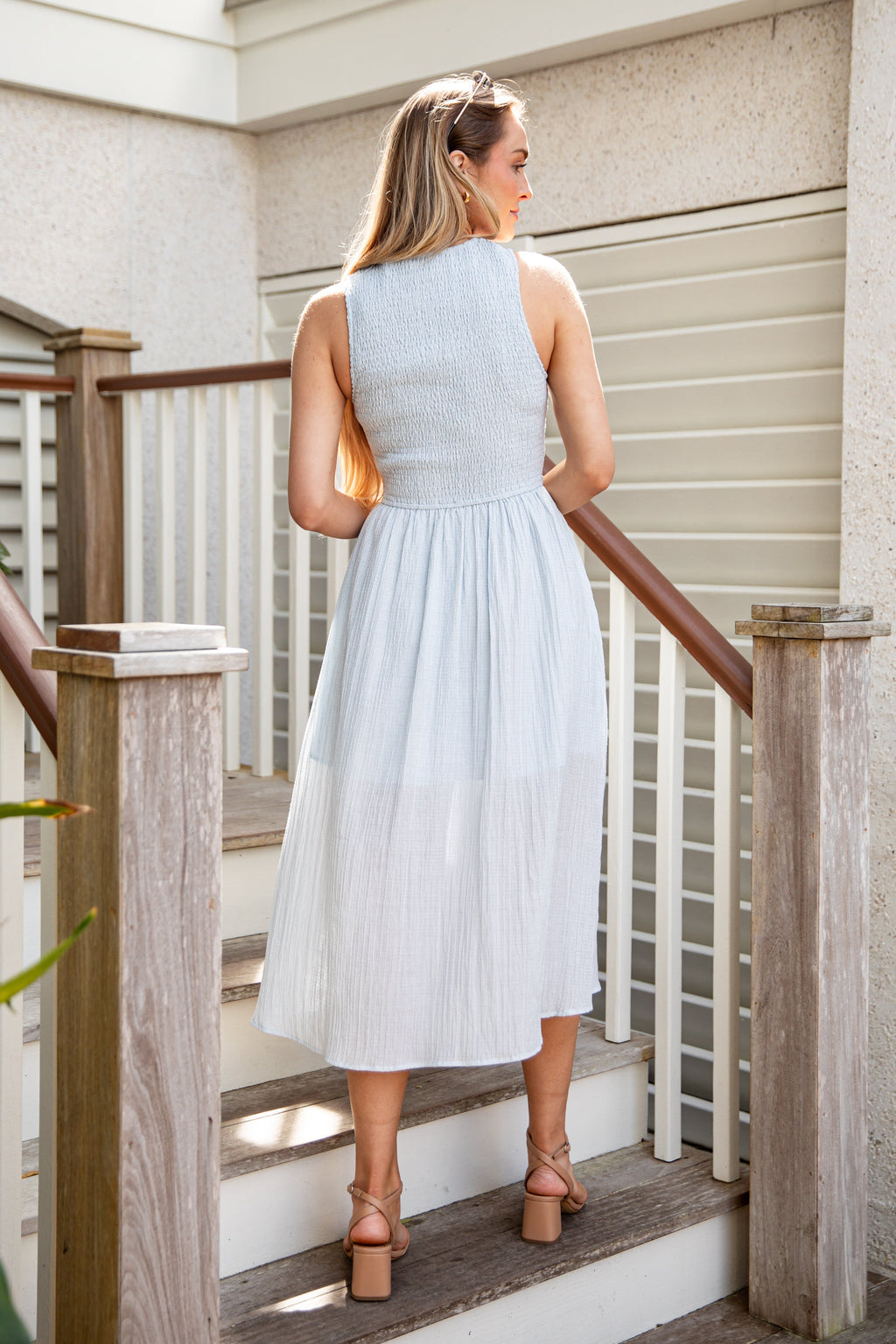 FINAL SALE - Storybook Stroll Smocked Midi Dress