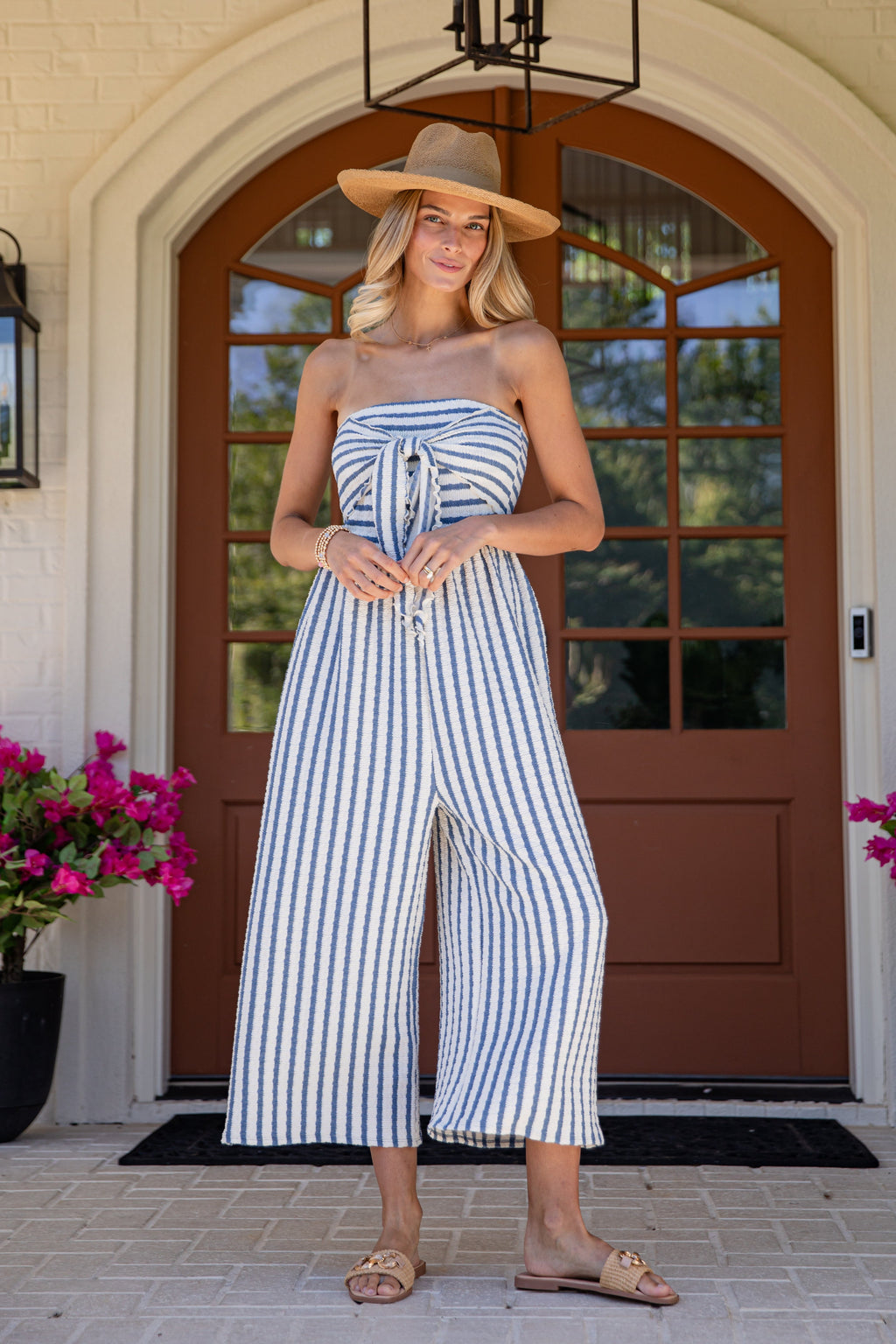 Summer Soiree Blue Stripe Jumper