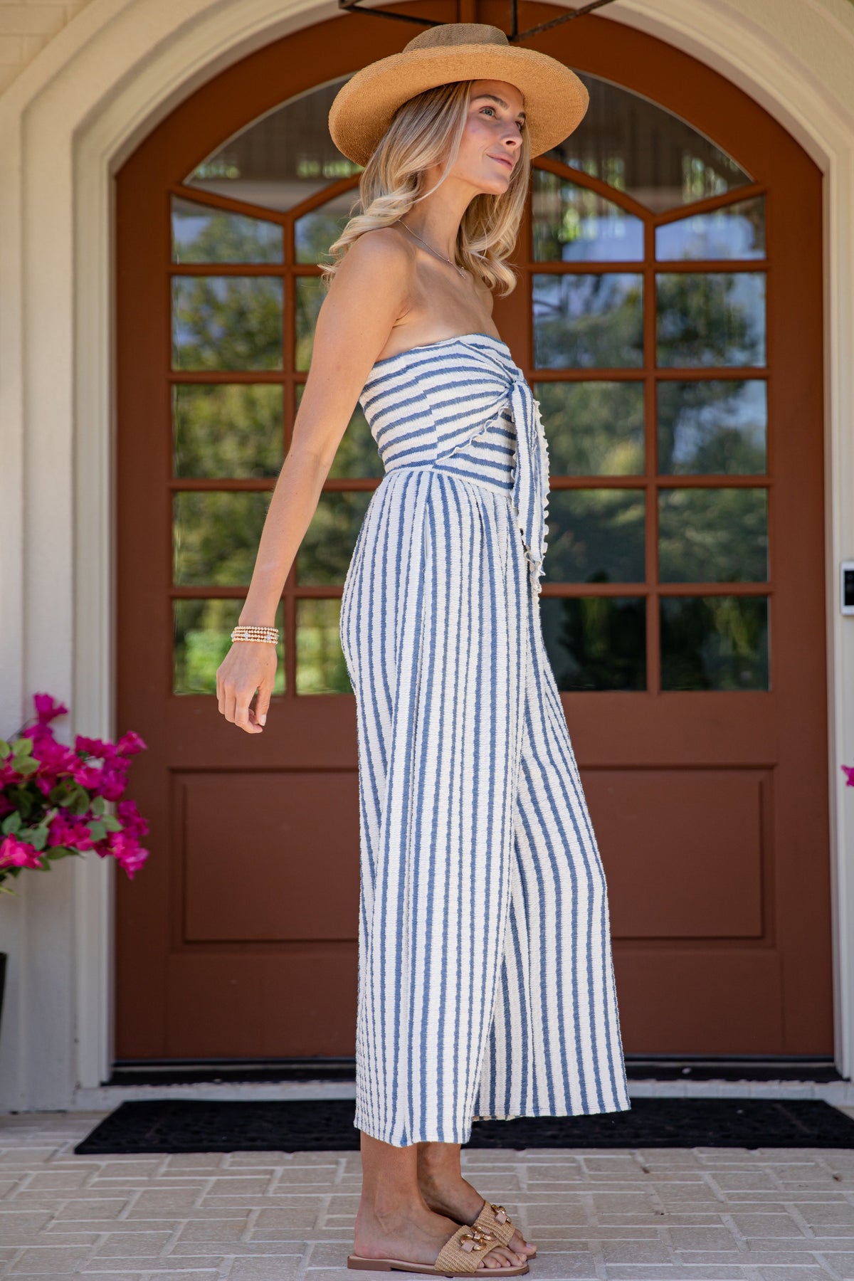 Summer Soiree Blue Stripe Jumper