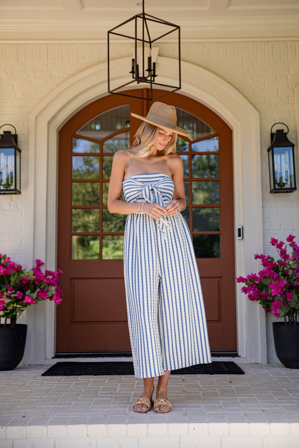 Summer Soiree Blue Stripe Jumper