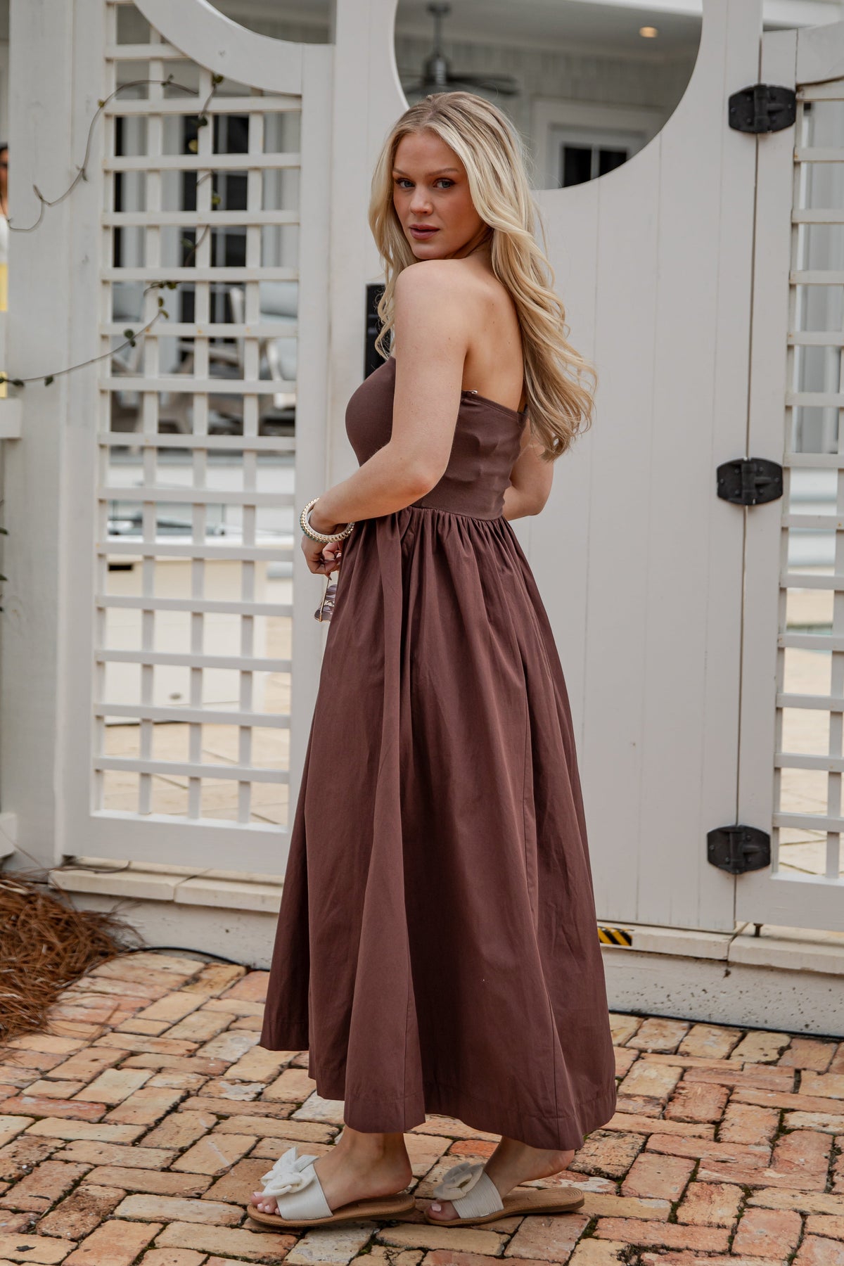FINAL SALE - Chateau Days Strapless Maxi Dress