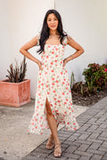 Gracefully Yours Cream Floral Maxi Dress