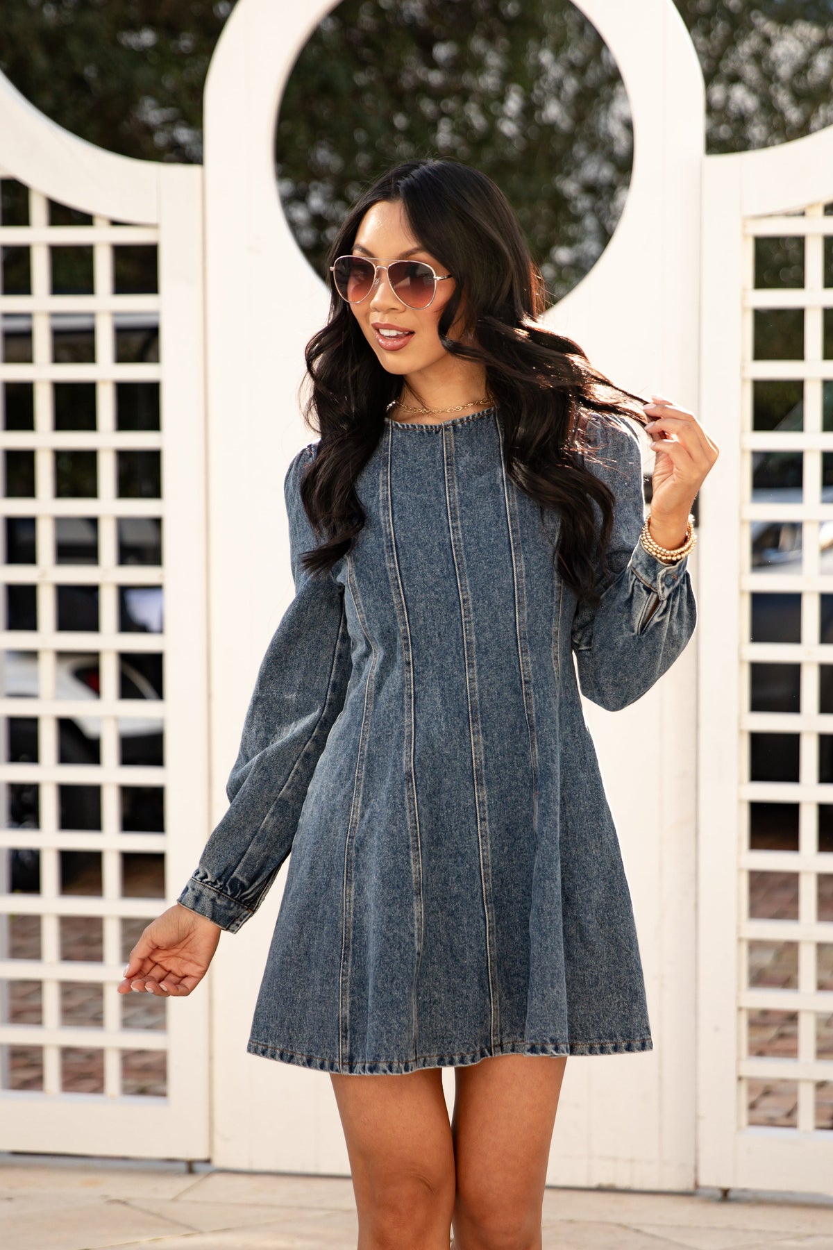 FINAL SALE - Blue Jean Beauty Denim Mini Dress