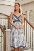 FINAL SALE - Take Your Pick Grey Printed Maxi Dress