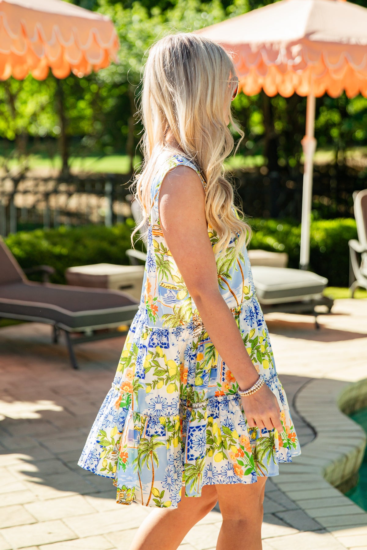 Paradise Found Tropical Print Ivory Mini Dress