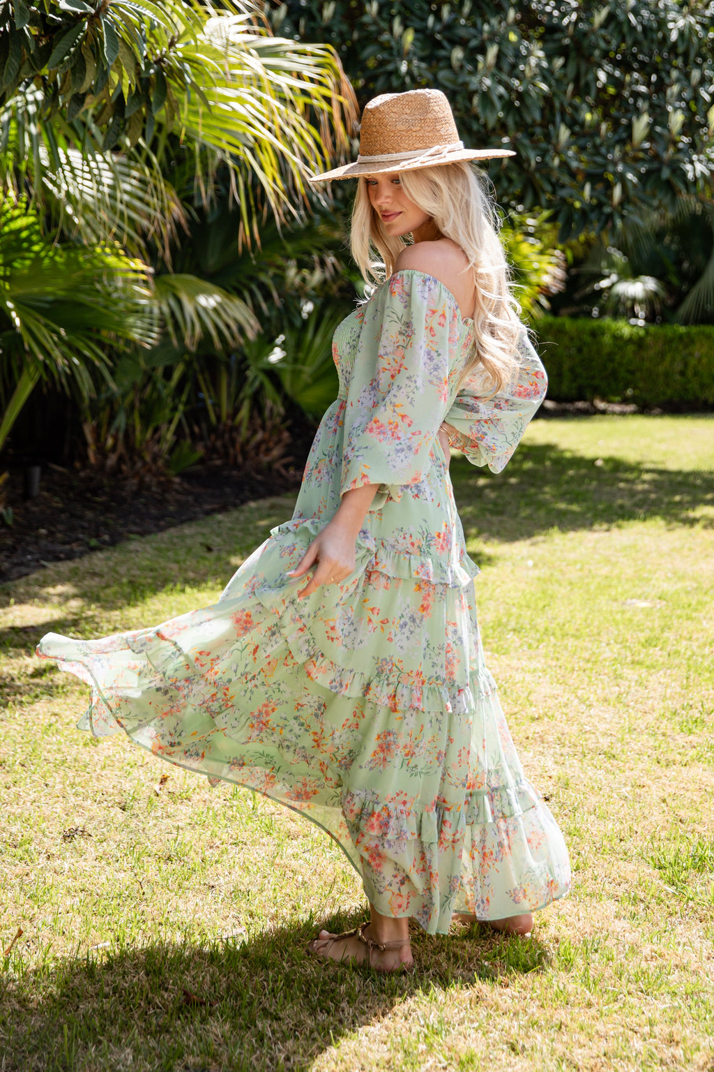 Garden Party Smocked Floral Maxi Dress