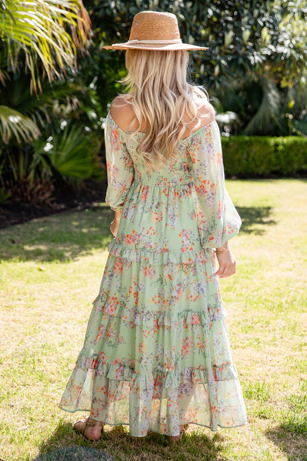 Garden Party Smocked Floral Maxi Dress