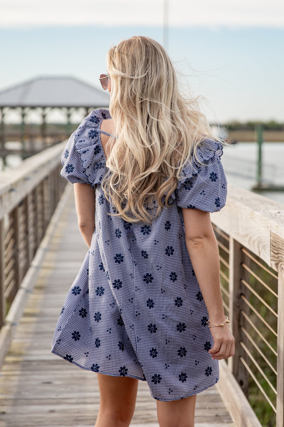 Blue Skies & Daisies Navy Mini Dress