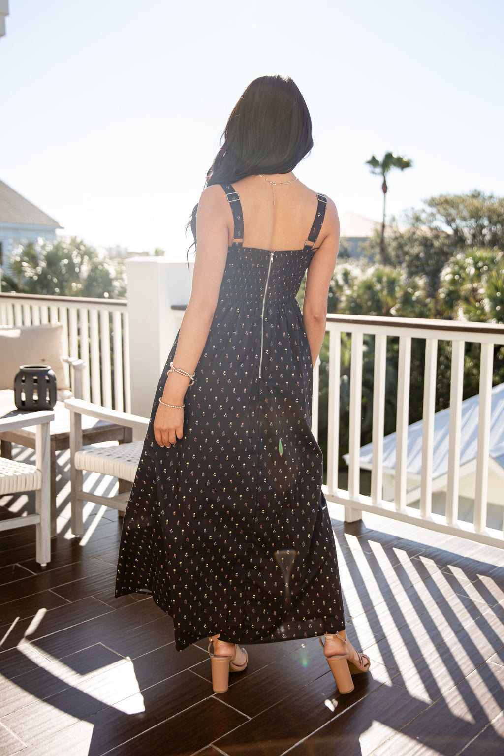 If You Were Here Floral Navy Maxi Dress