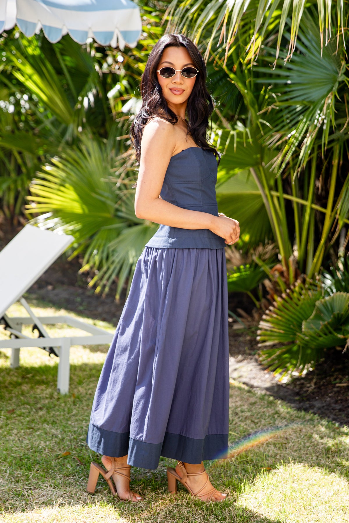 FINAL SALE - Back In Capri Strapless Maxi Dress