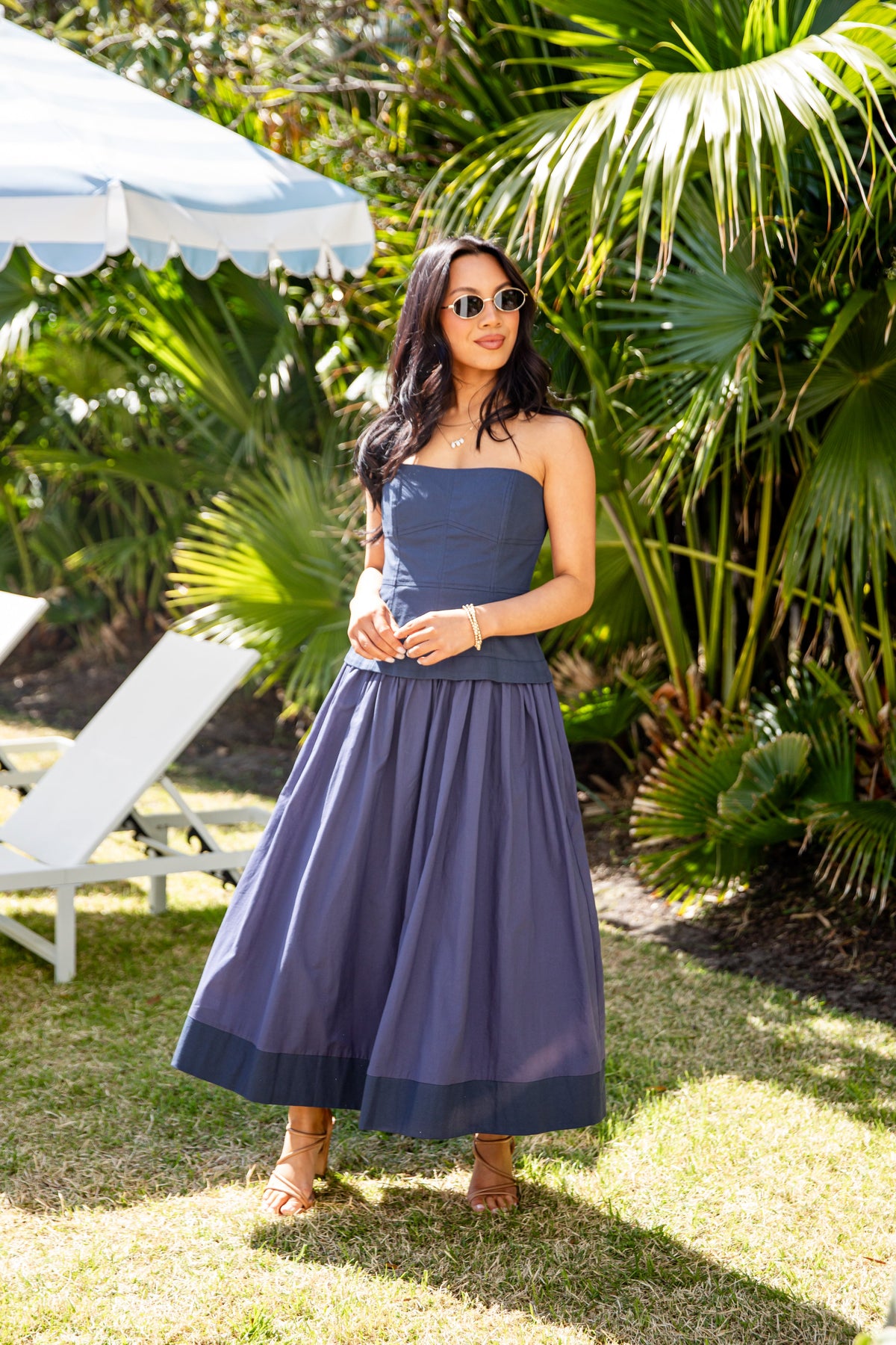 FINAL SALE - Back In Capri Strapless Maxi Dress