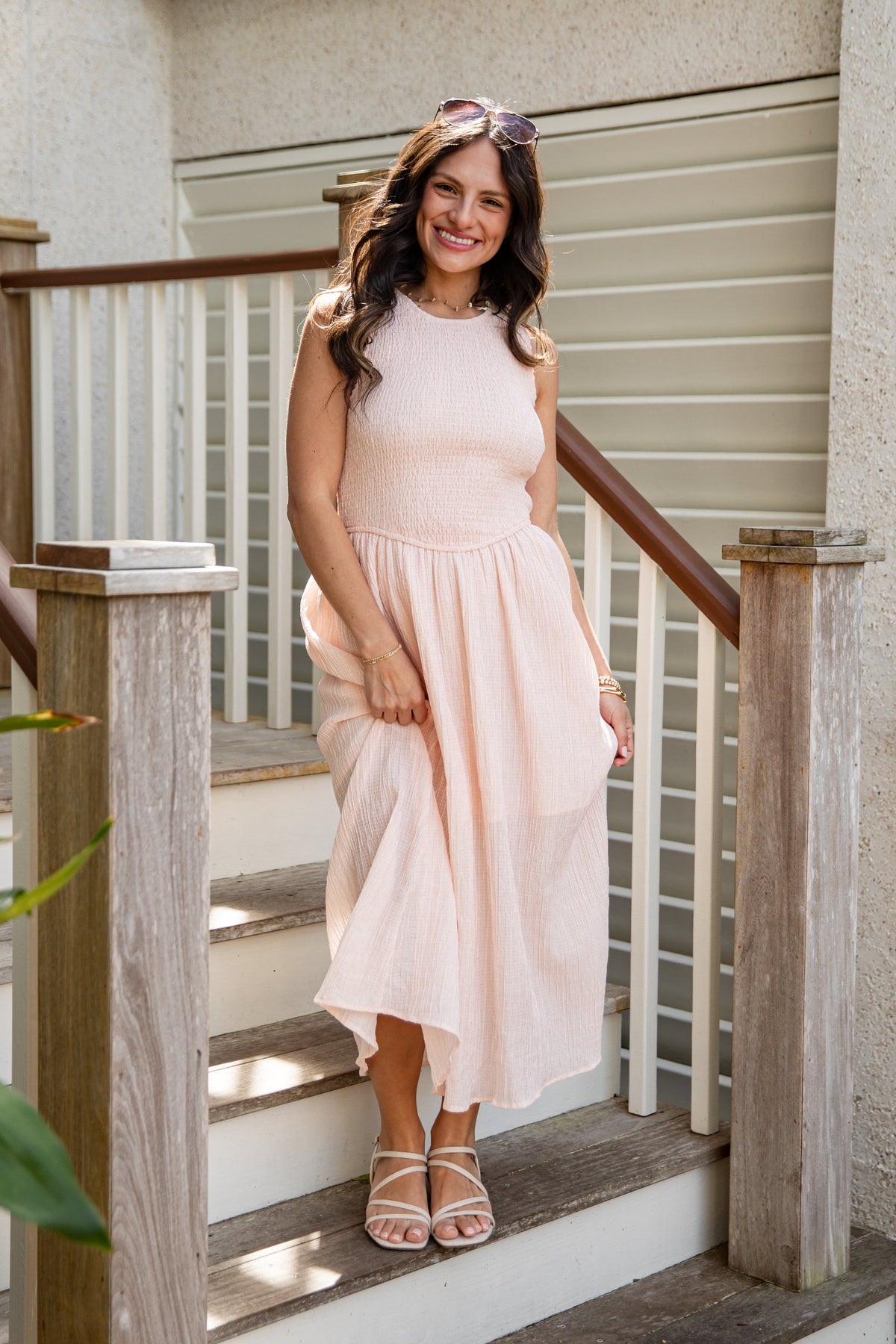 FINAL SALE - Storybook Stroll Smocked Midi Dress