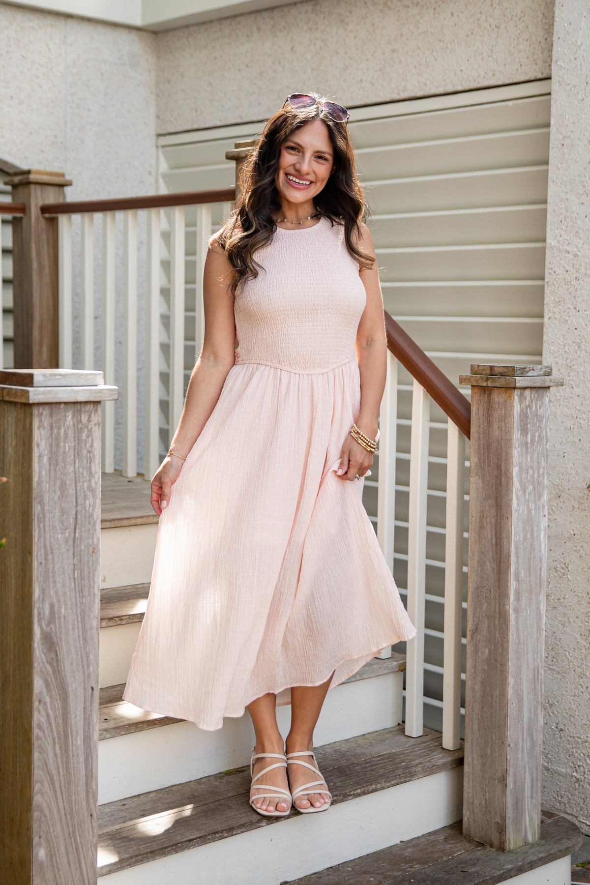 FINAL SALE - Storybook Stroll Smocked Midi Dress
