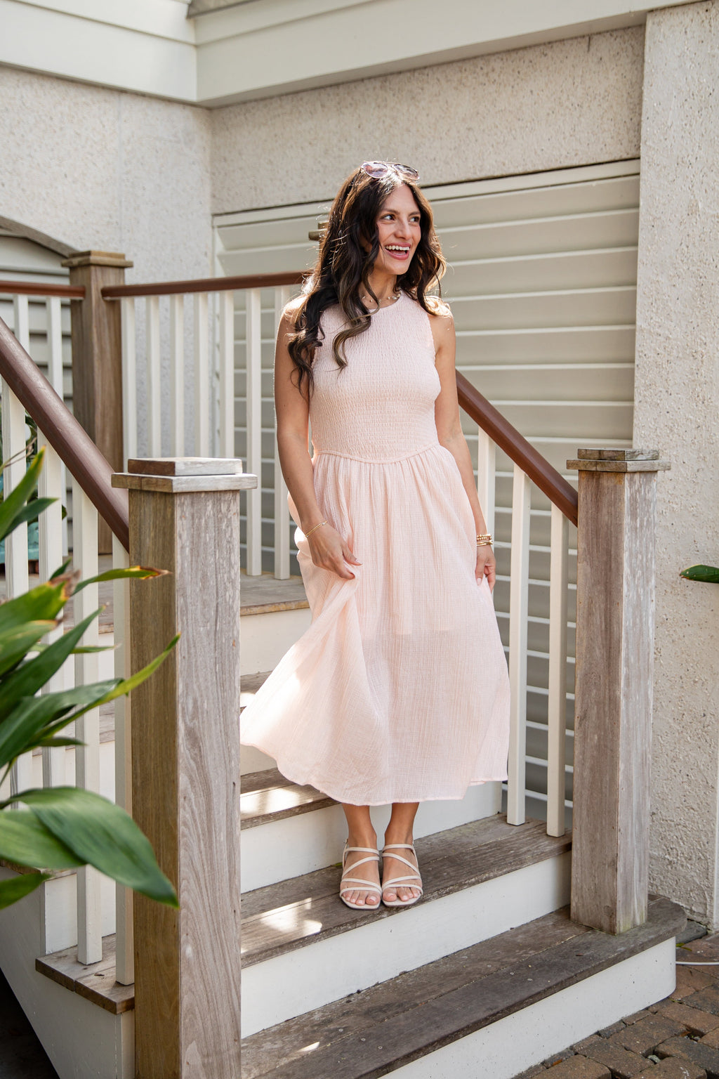 FINAL SALE - Storybook Stroll Smocked Midi Dress