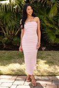 Love Language Pink Detailed Maxi Dress