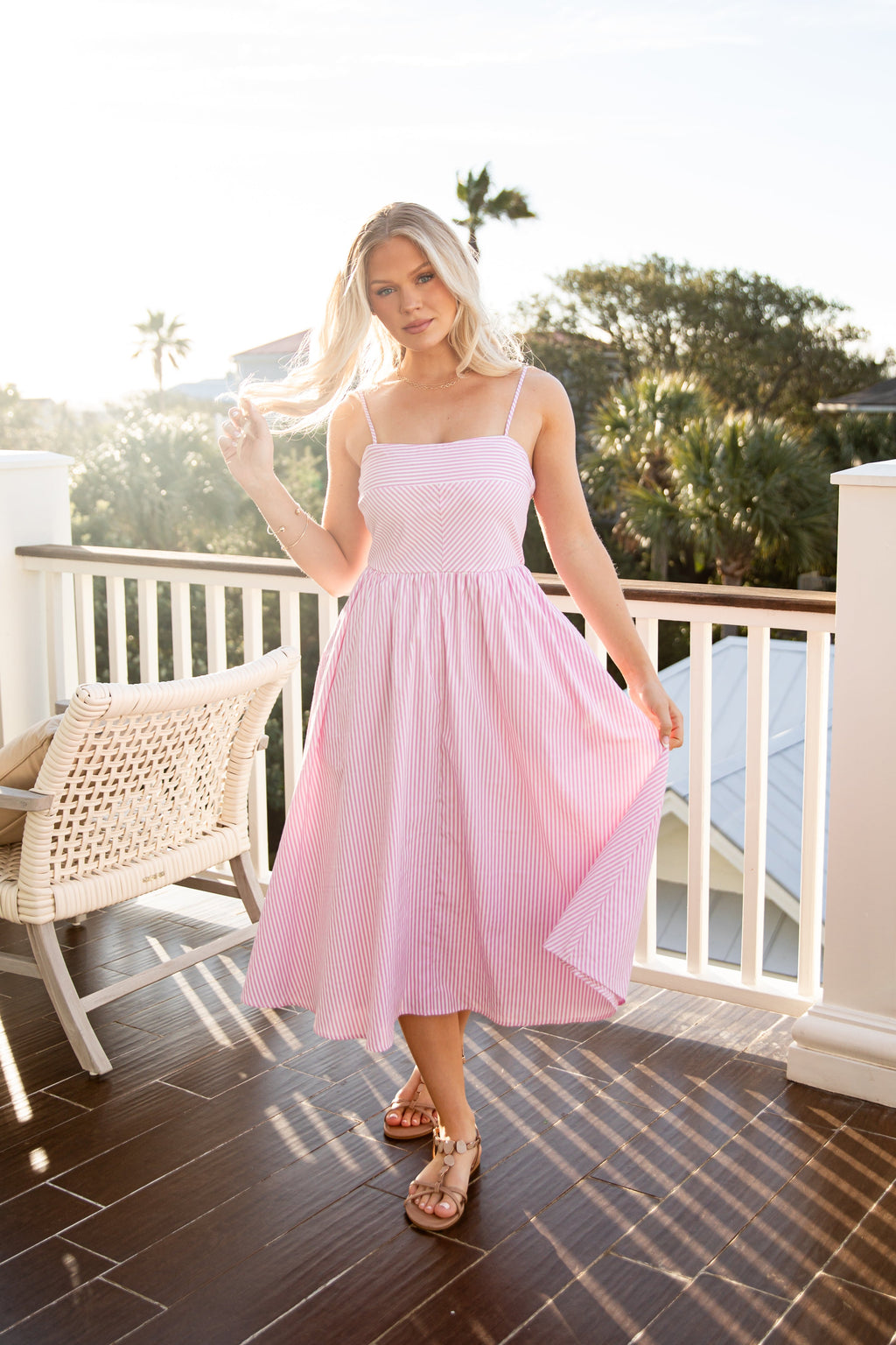Sweetest Thing Stripe Midi Dress