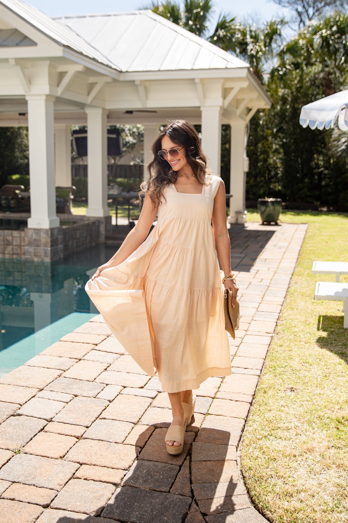 FINAL SALE - Speak Your Mind Tiered Midi Dress