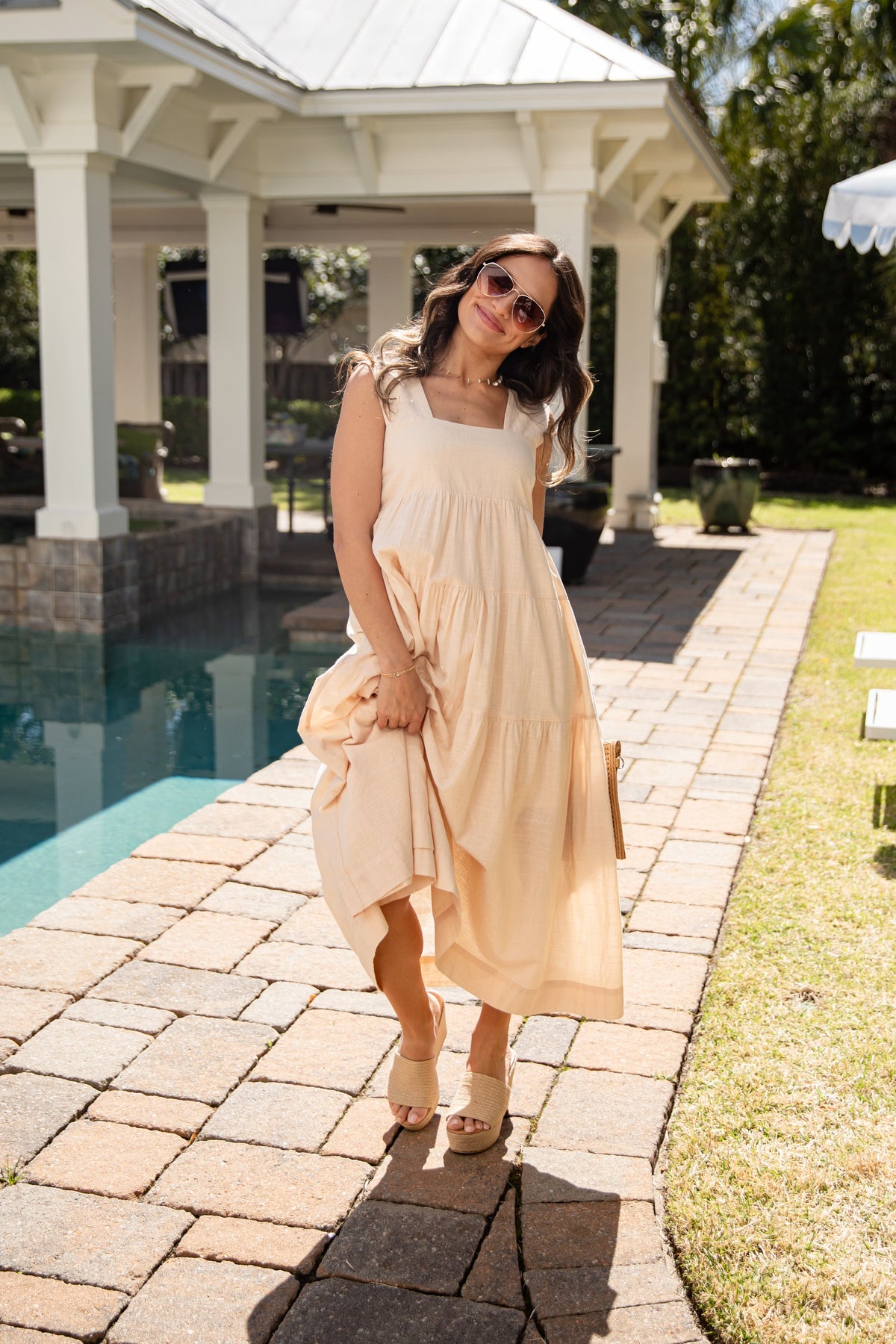 FINAL SALE - Speak Your Mind Tiered Midi Dress