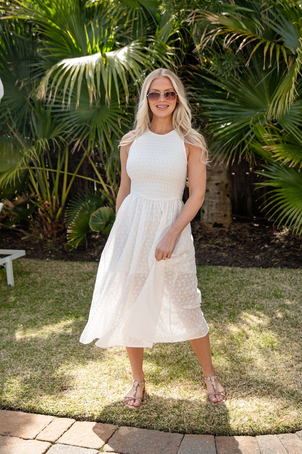 FINAL SALE - Storybook Stroll Smocked Midi Dress