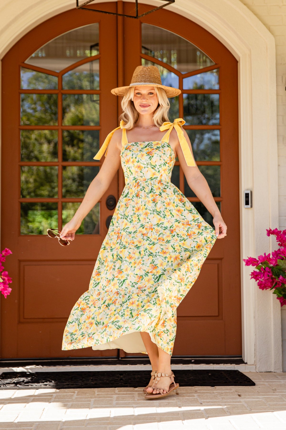 Coastal Romance Floral Maxi Dress